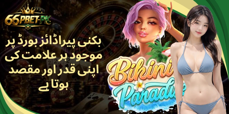 بکنی پیراڈائز بورڈ پر موجود ہر علامت کی اپنی قدر اور مقصد ہوتا ہے